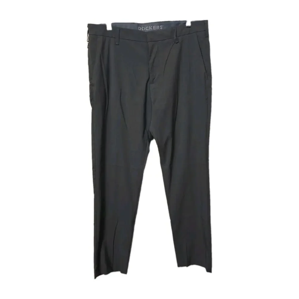 Dockers Gray Slim Fit Pants Men’s 34x32 Supreme Flex Casual Chinos Golf Tech
